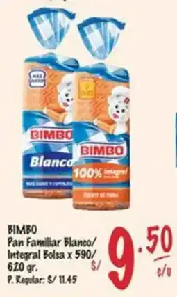 MaxiAhorro Bimbo pan familiar blanco/ integral bolsa oferta