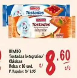 MaxiAhorro Bimbo tostadas integrales/ clásicas bolsa oferta
