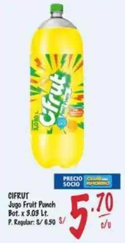 MaxiAhorro Cifrut jugo fruit punch bot. oferta