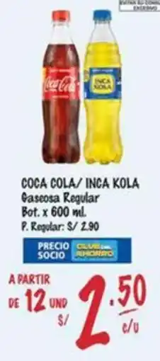 MaxiAhorro Coca cola/ inca kola gaseosa regular bot. oferta