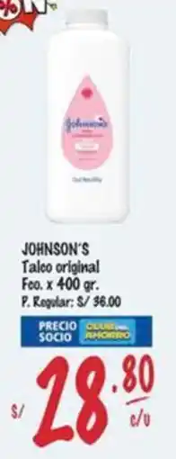 MaxiAhorro Johnson's talco original fco. oferta