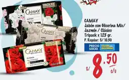 MaxiAhorro Camay jabón con glicerina mix/ jazmín / clásico tripack oferta