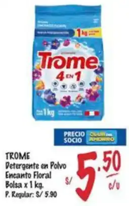 MaxiAhorro Trome detergente en polvo encanto floral bolsa oferta