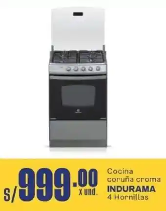 Indurama cocina coruña croma 4 hornillas