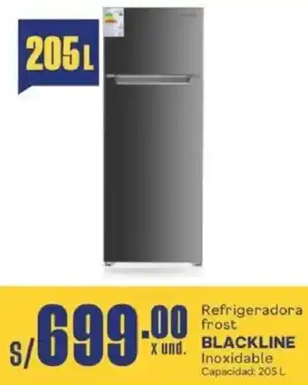 Blackline refrigeradora frost inoxidable