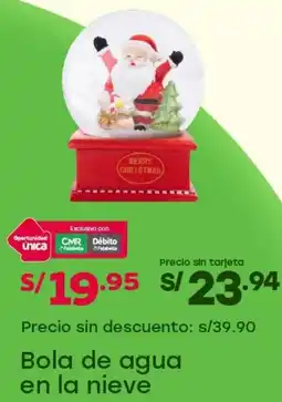 Tottus Bola de agua en la nieve oferta