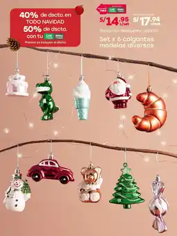 Tottus Colgantes modelos diversos oferta