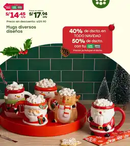 Tottus Mugs diversos diseños oferta