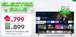 Tottus Jvc televisor frameless 50" oferta
