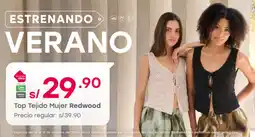 Tottus Redwood top tejido mujer oferta