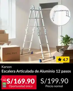 Sodimac Karson escalera articulada de aluminio 12 pasos oferta