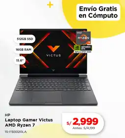 La Curacao Hp laptop gamer victus amd ryzen 7 oferta