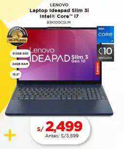 La Curacao Lenovo laptop ideapad slim 3i intel core i7 oferta