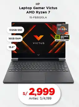 La Curacao Hp laptop gamer victus amd ryzen 7 oferta