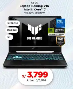 La Curacao Asus laptop gaming v16 intel core 7 oferta