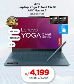 La Curacao Leno laptop yoga 7 2en1 táctil amd ryzen 7 oferta