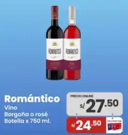 Vega Romántico vino borgoña o rosé botella oferta