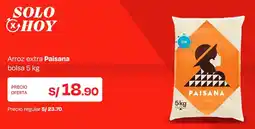 Wong Paisana arroz extra bolsa oferta