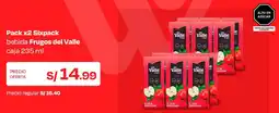 Wong Frugos del valle bebida caja oferta