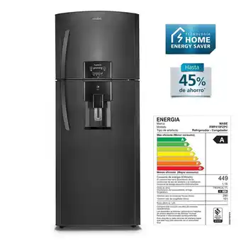 Tottus Refrigeradora mabe 400 l black steel-rmp410fzpc oferta