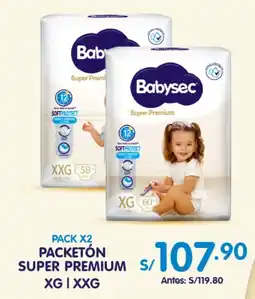 Wong Babysec packetón super premium oferta