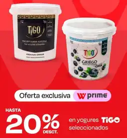 Wong Tigo en yogures seleccionados oferta