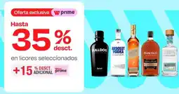 Wong En licores seleccionados oferta