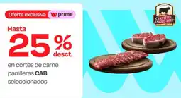 Wong Cab en cortes de carne parrilleras oferta
