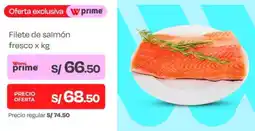 Wong Filete de salmón fresco oferta