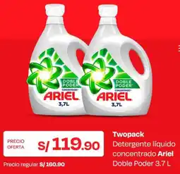 Wong Ariel doble poder detergente líquido concentrado oferta