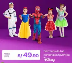 Wong Disney disfraces de tus personajes favoritos oferta