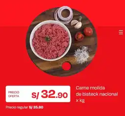 Wong Carne molida de bisteck nacional oferta