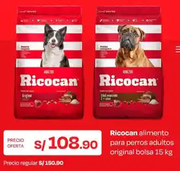 Wong Ricocan alimento para perros adultos original bolsa oferta