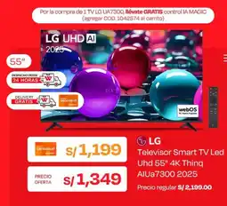 Wong Lg televisor smart tv led uhd 55" oferta