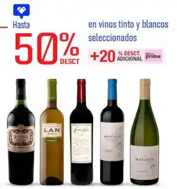 Wong En vinos tinto y blancos seleccionados oferta
