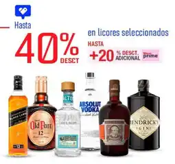 Wong En licores seleccionados oferta