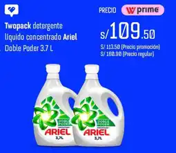 Wong Ariel detergente líquido concentrado oferta