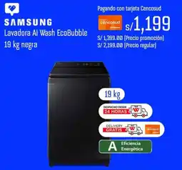 Wong Samsung lavadora al wash ecobubble oferta