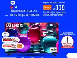 Wong Lg televisor smart tv 50" oferta