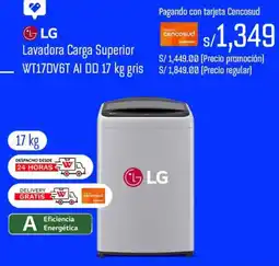 Wong Lg lavadora carga superior oferta