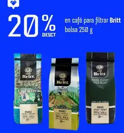 Wong Britt en café para filtrar bolsa oferta