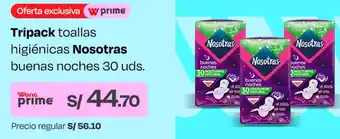 Wong Nosotras higiénicas buenas noches oferta