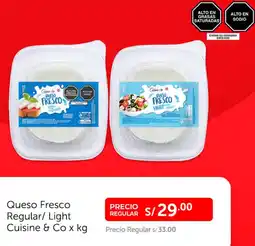 Wong Cuisine & co queso fresco regular/ light oferta