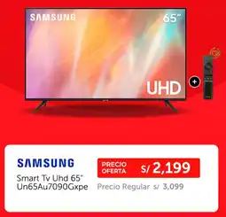 Wong Samsung smart tv uhd 65" oferta