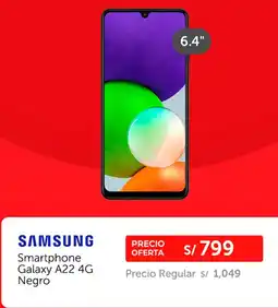 Wong Samsung smartphone galaxy a22 4g negro oferta