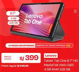 Wong Lenovo tablet tab one 8.7" hd oferta