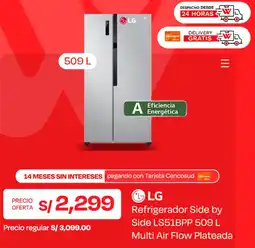 Wong Lg refrigerador side by side oferta