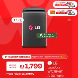 Wong Lg lavadora oferta