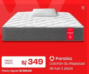 Paraíso colchón su majestad de lujo