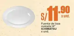 Makro Ichimatsu Fuente de loza ovalada 14" oferta